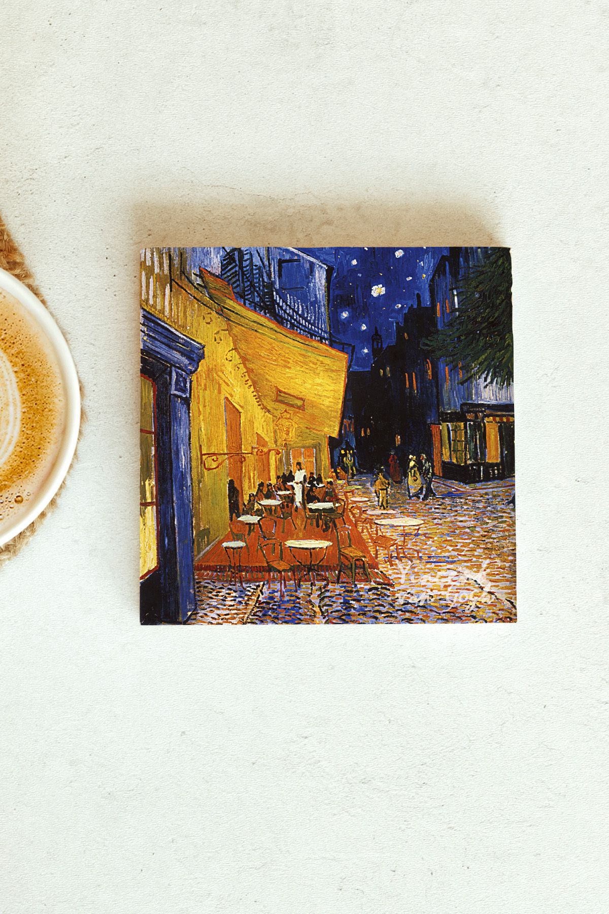 Vincent Van Gogh Serisi Tekli Taş Bardak Altlığı