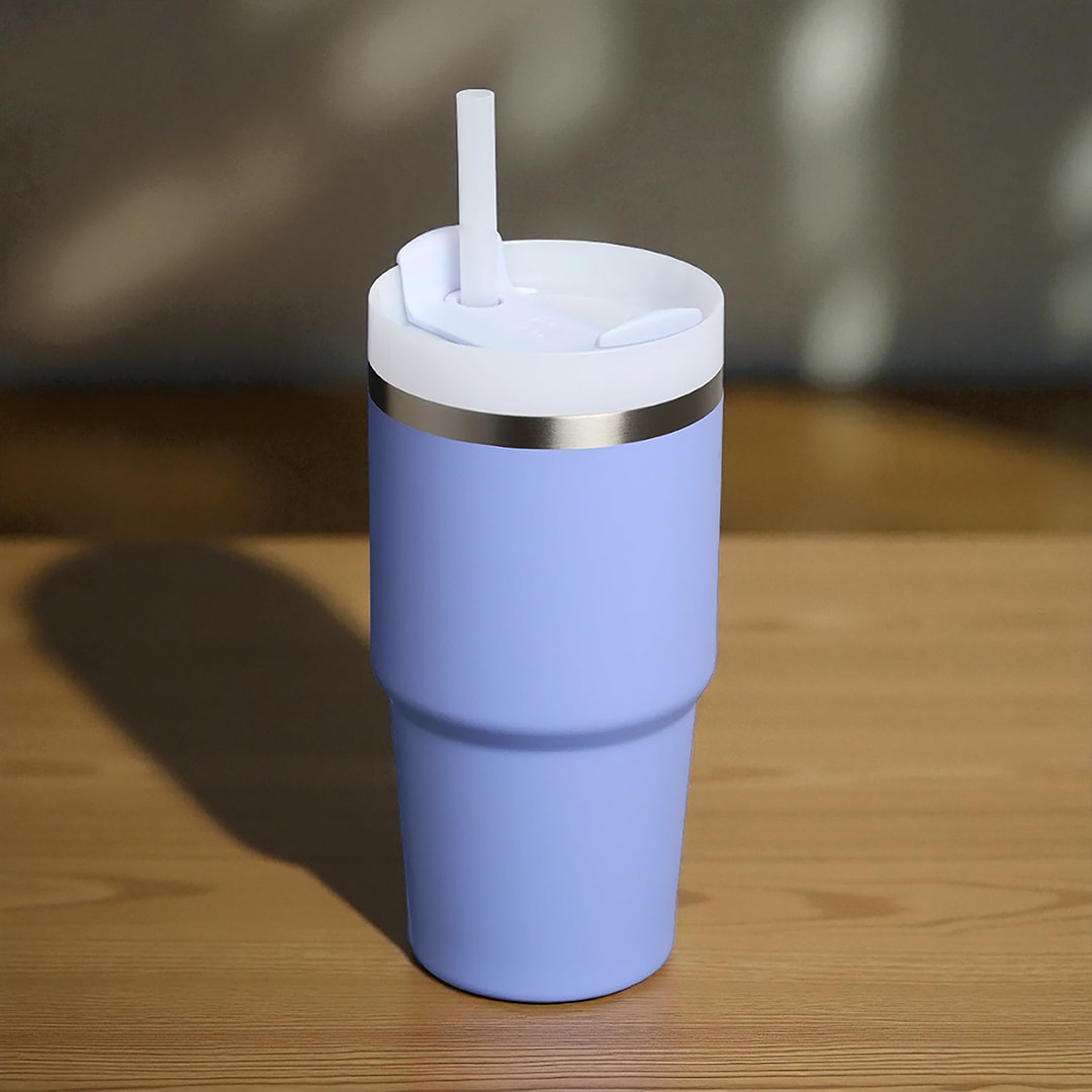 Kişiye Özel Stanley Quencher Pipetli Termos Bardak 0.60 L Eflatun