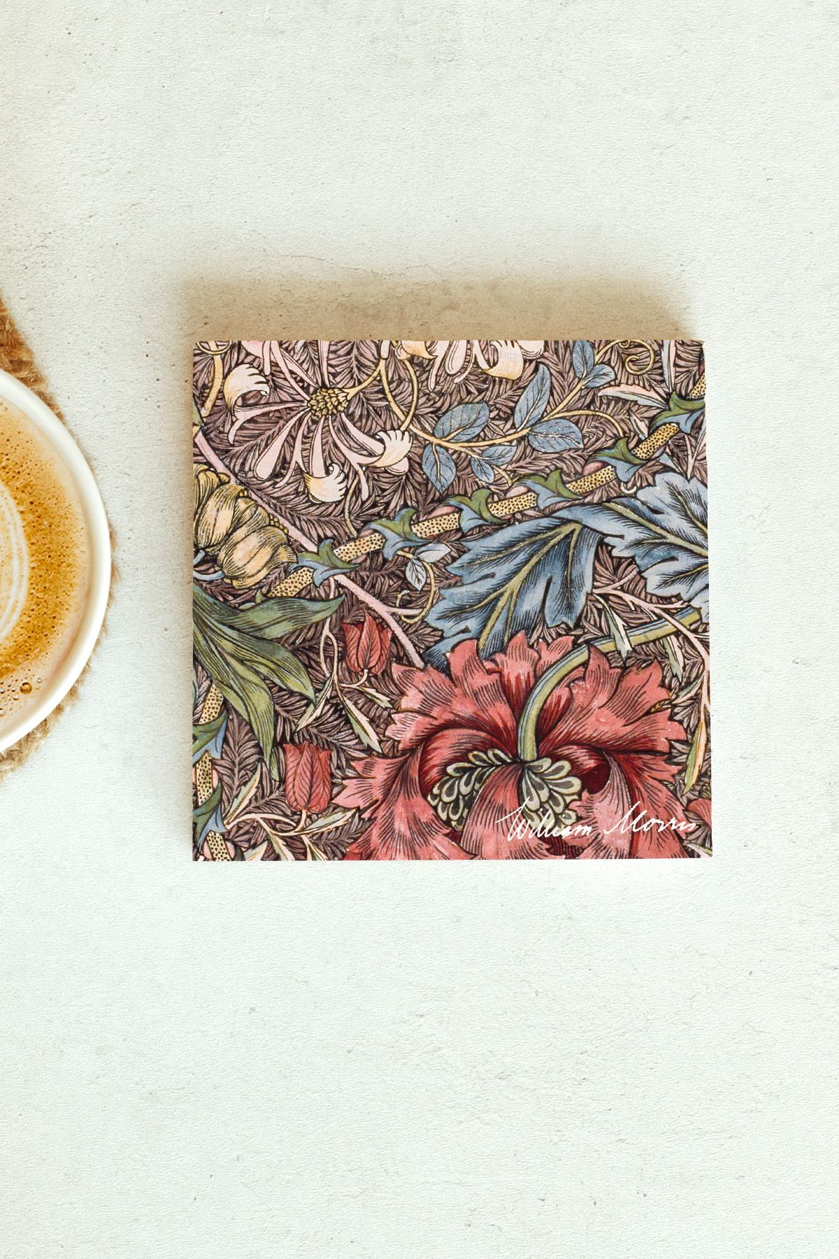 William Morris Serisi Tekli Taş Bardak Altlığı