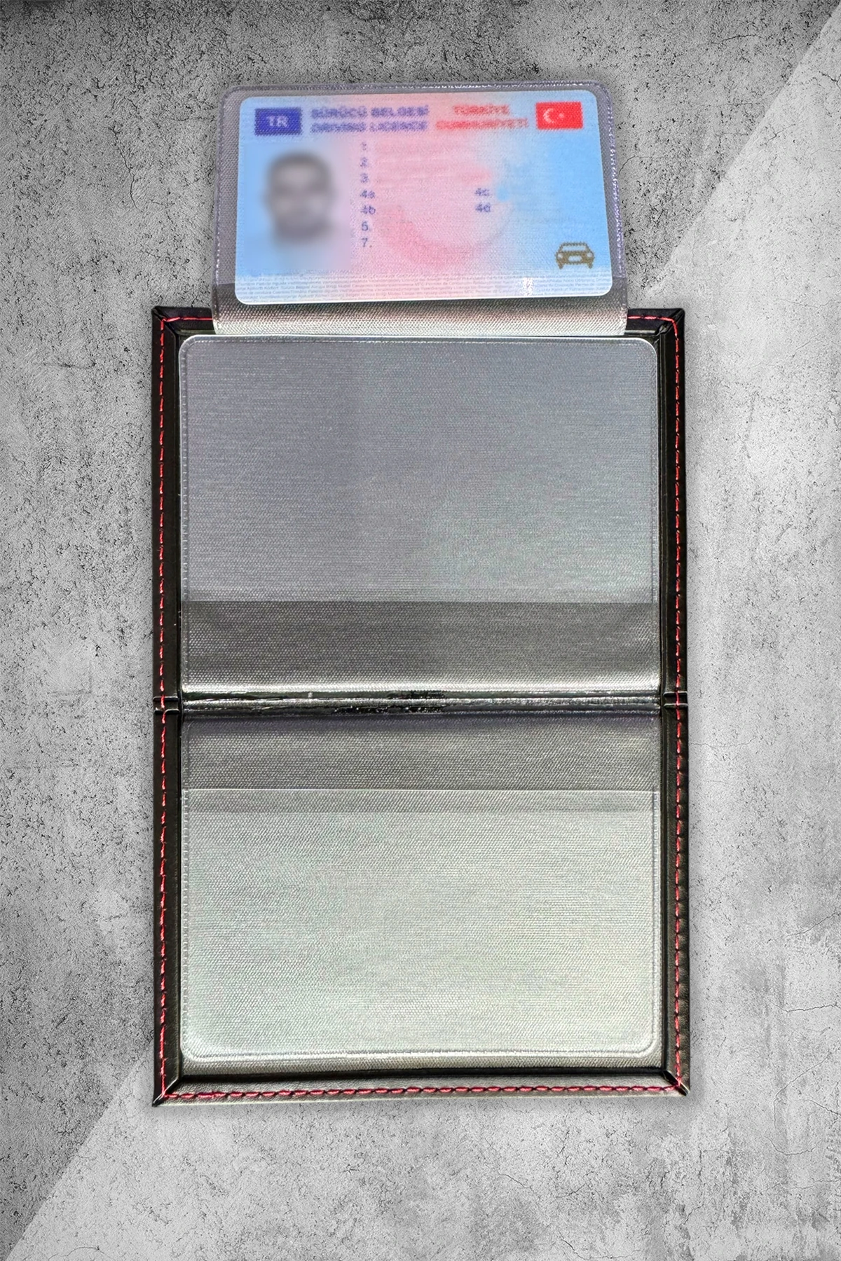 Kişiye Özel A Motor Logolu Termo Deri Ruhsat Kabı