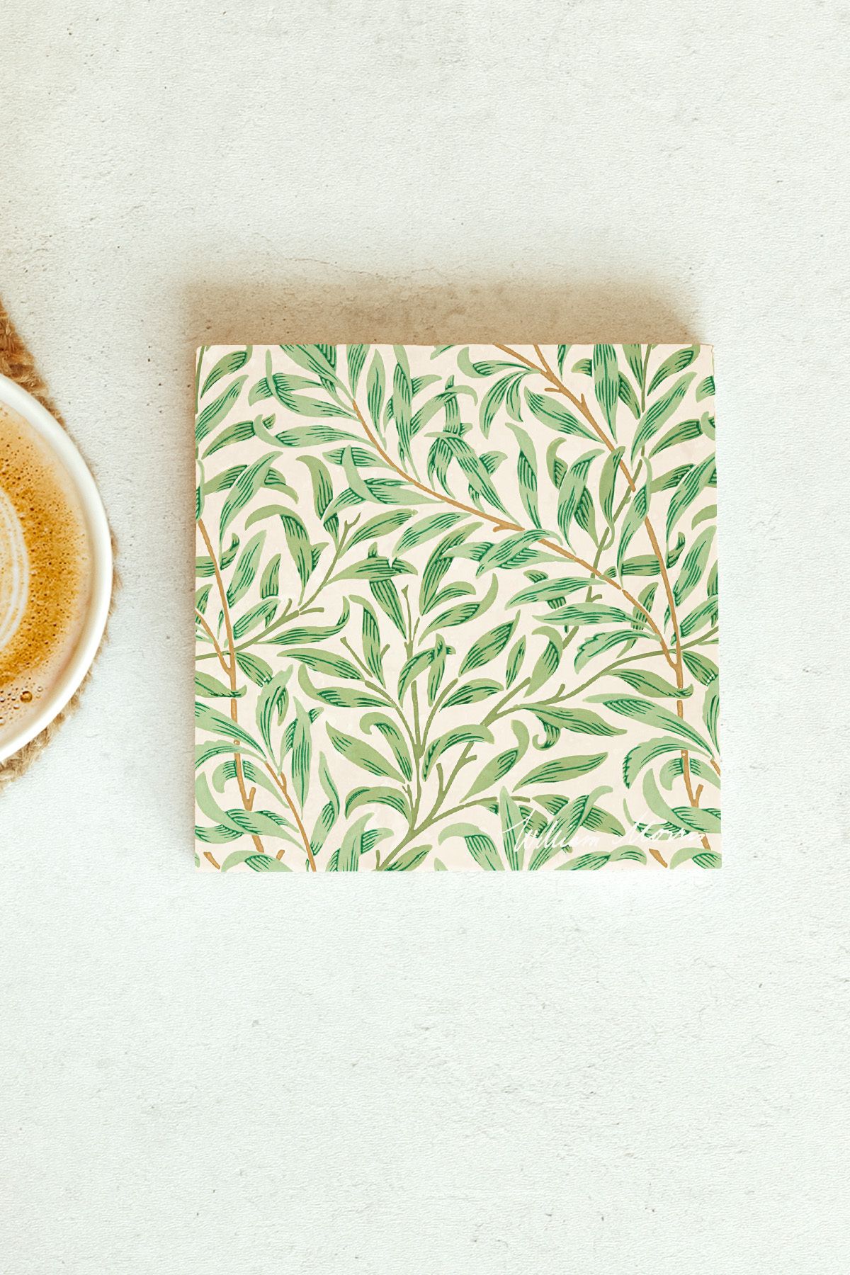 William Morris Serisi Tekli Taş Bardak Altlığı