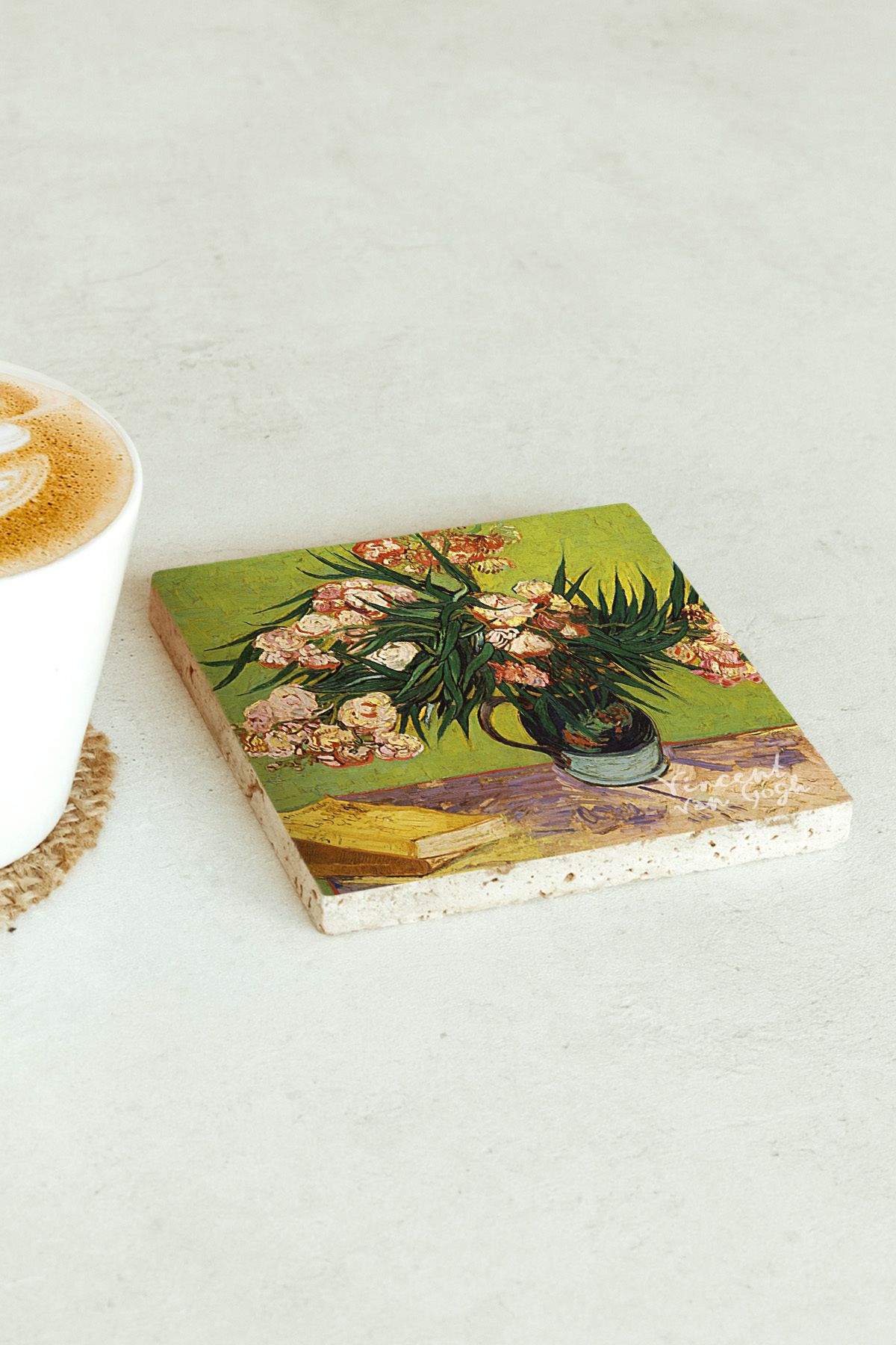 Vincent Van Gogh Serisi Tekli Taş Bardak Altlığı