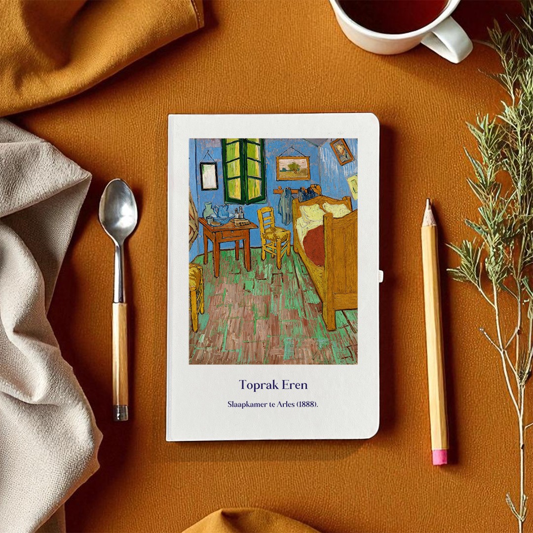 Bedroom in Arles – Vincent van Gogh Tasarımlı Kişiye Özel Sert Kapak Defter