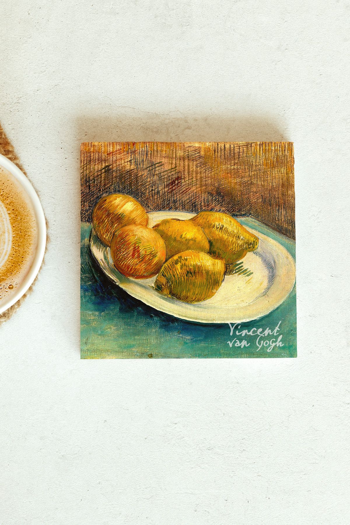 Vincent Van Gogh Serisi Tekli Taş Bardak Altlığı