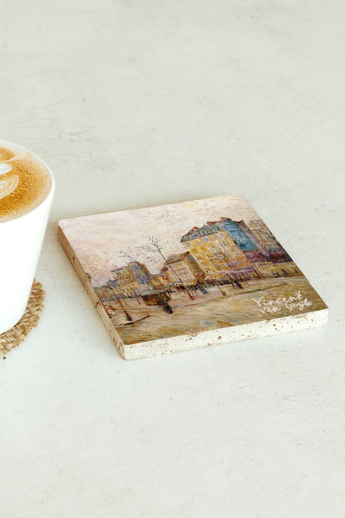 Vincent Van Gogh Serisi Tekli Taş Bardak Altlığı