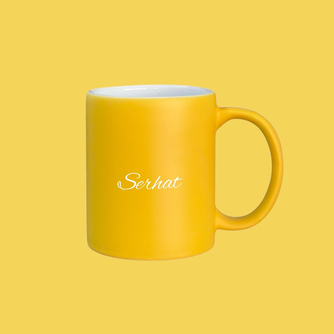 Core Mug – Limon Sarısı Kişiye Özel Seramik Kupa