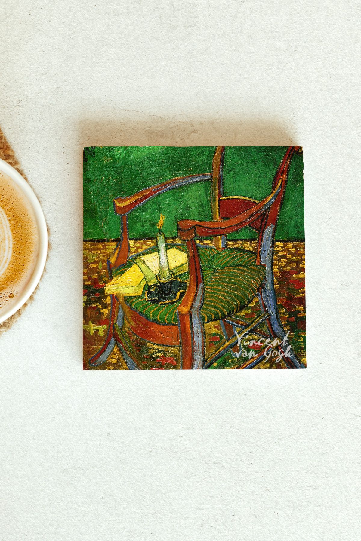 Vincent Van Gogh Serisi Tekli Taş Bardak Altlığı