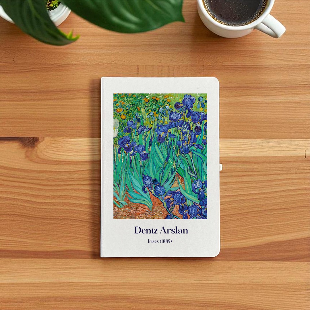 Irises – Vincent van Gogh Tasarımlı Kişiye Özel Deri Defter