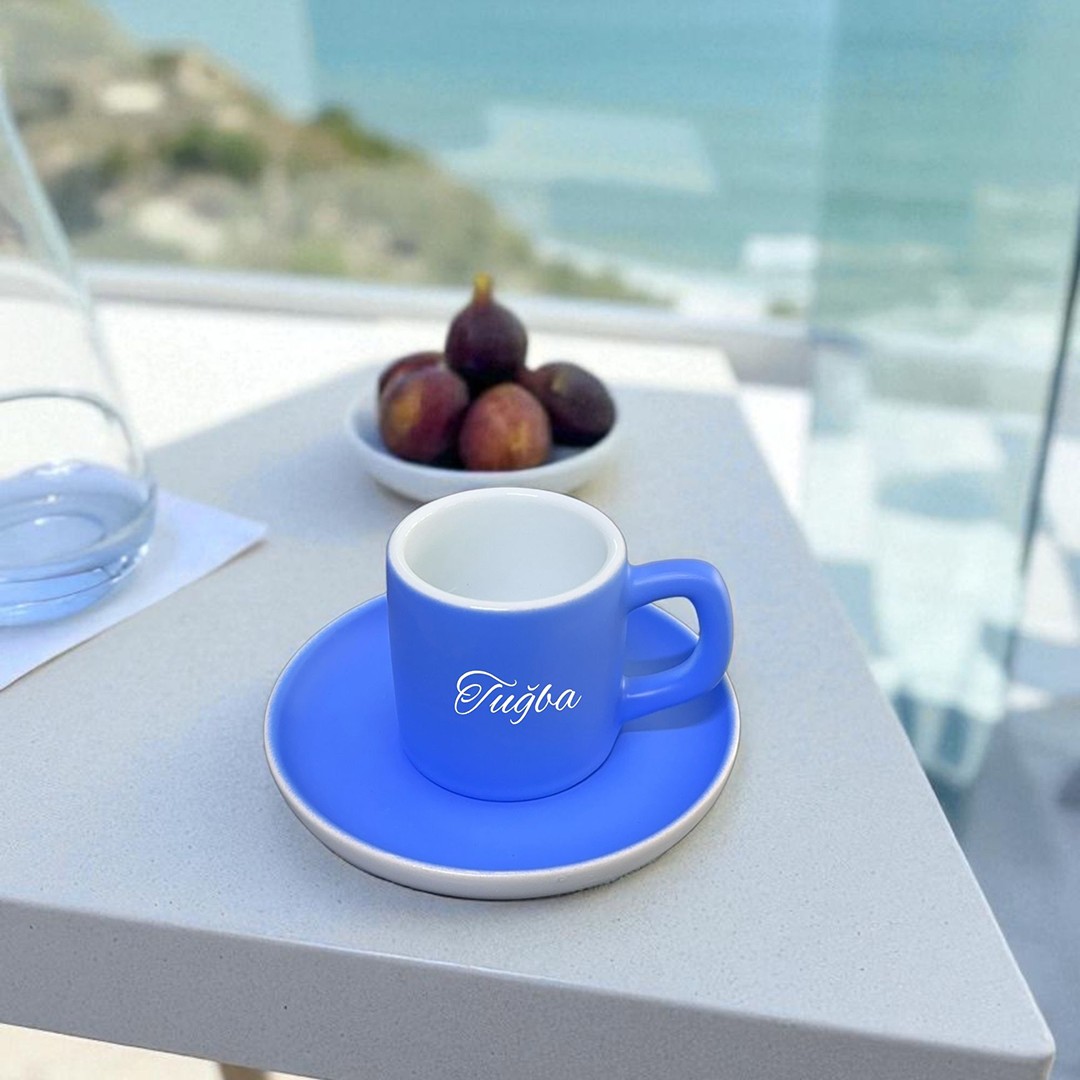Dot Cup – Esinti Mavisi Kişiye Özel Türk Kahvesi Fincanı