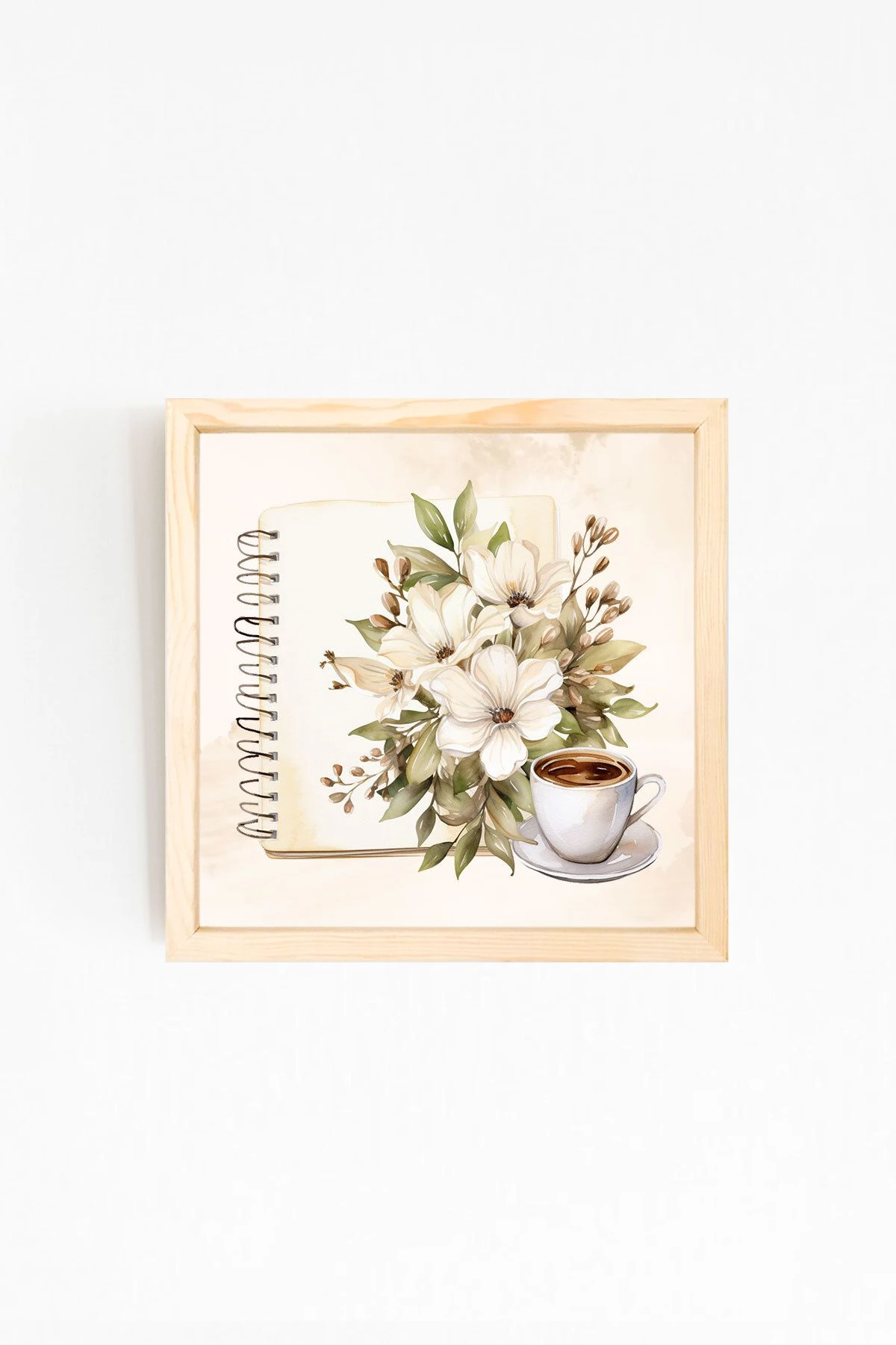 Kahve Köşesi Ahşap Çerçeveli Tablo Seri 3