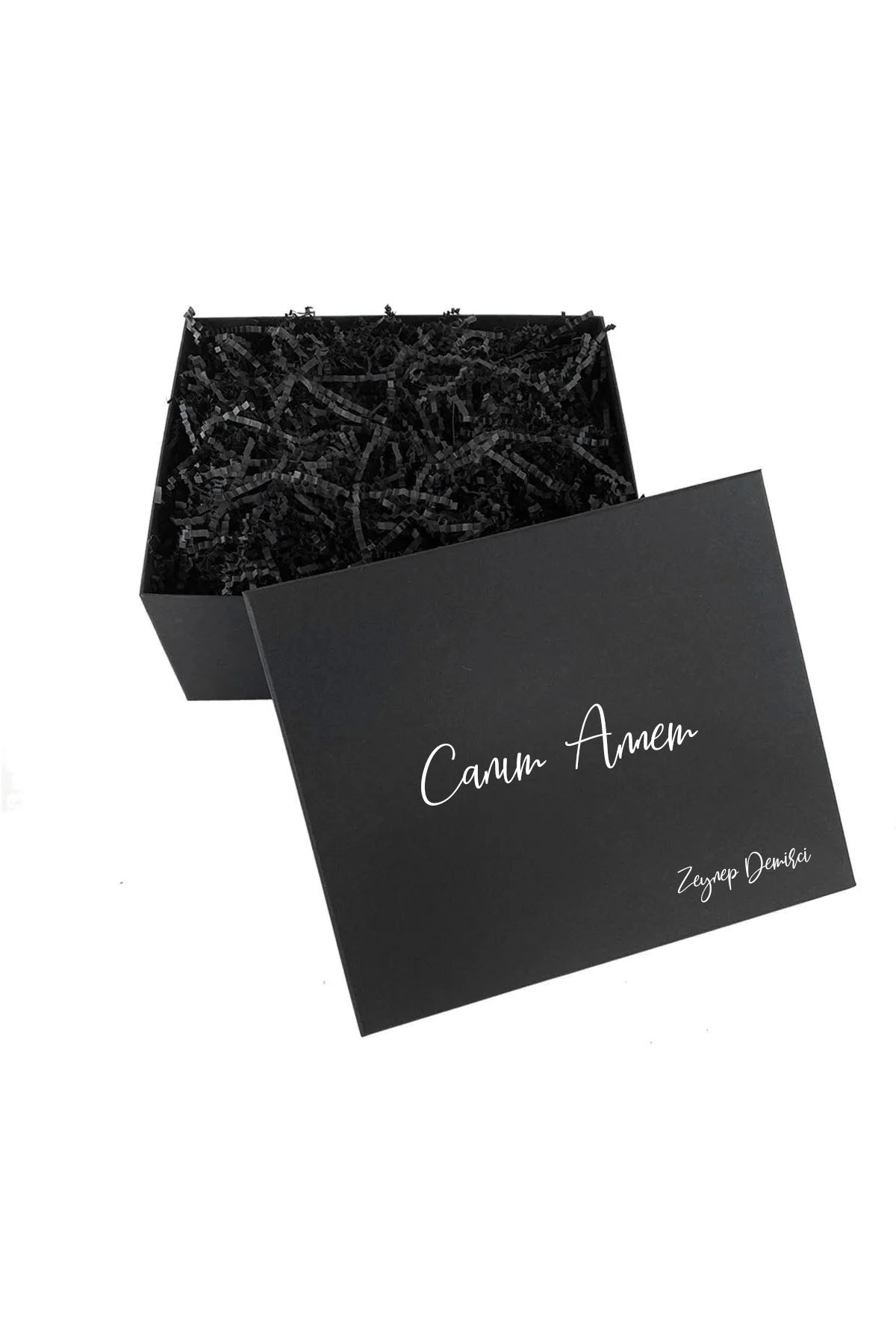 Canım Annem Tasarımlı 25x30x12 Cm Siyah Sert Boş Hediye Kutusu