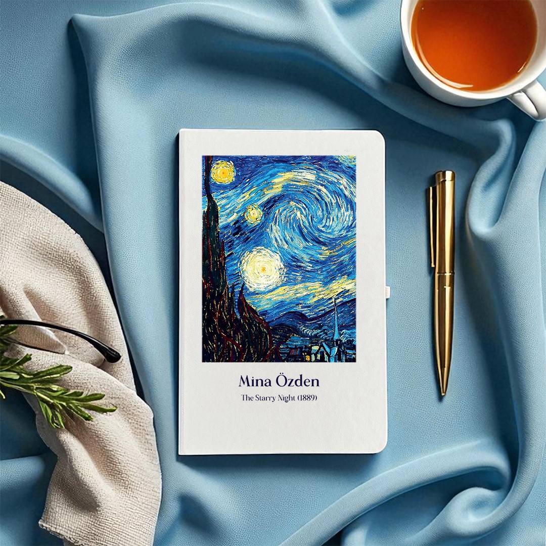 The Starry Night – Vincent van Gogh Tasarımlı Kişiye Özel Defter