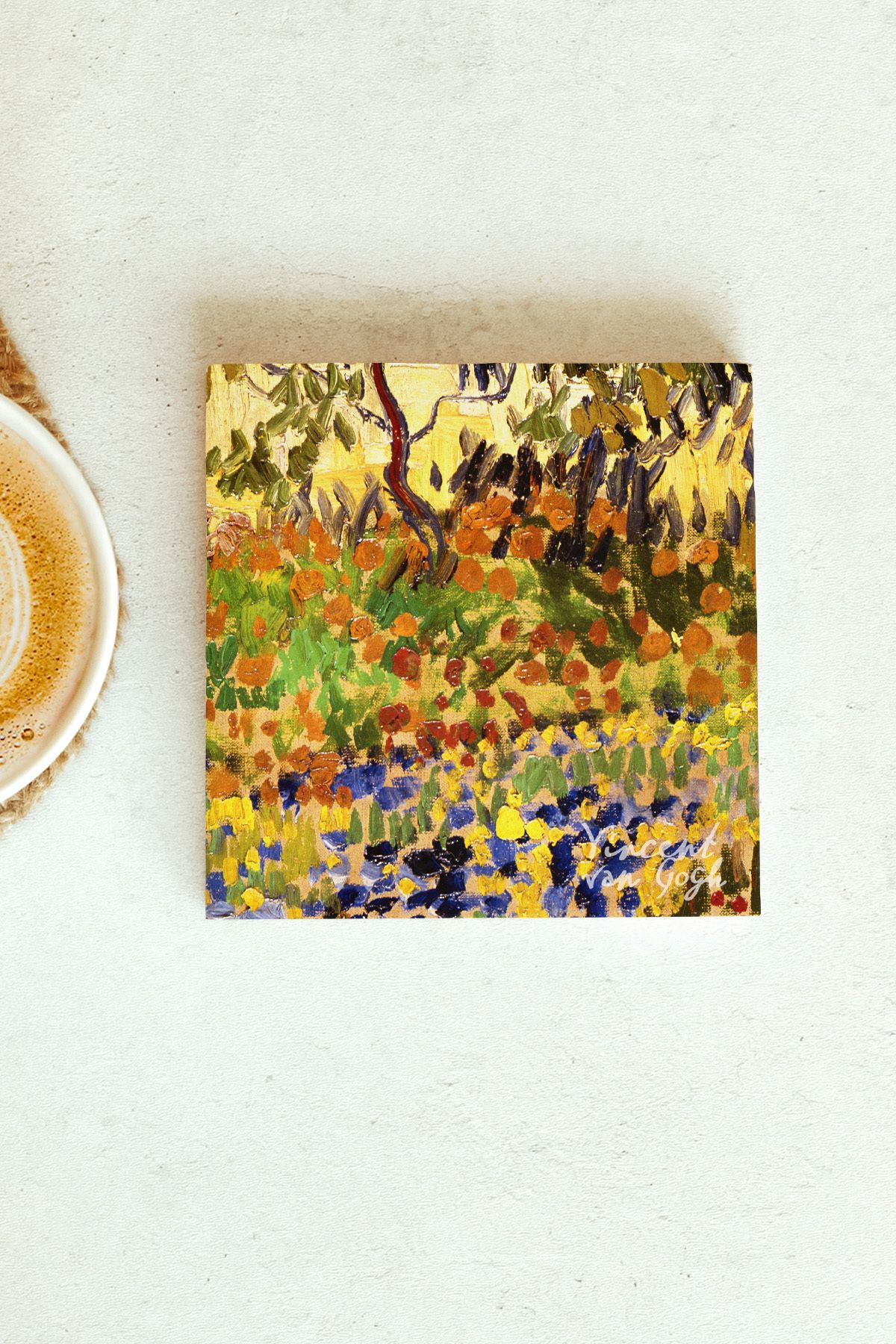 Vincent Van Gogh Serisi Tekli Taş Bardak Altlığı