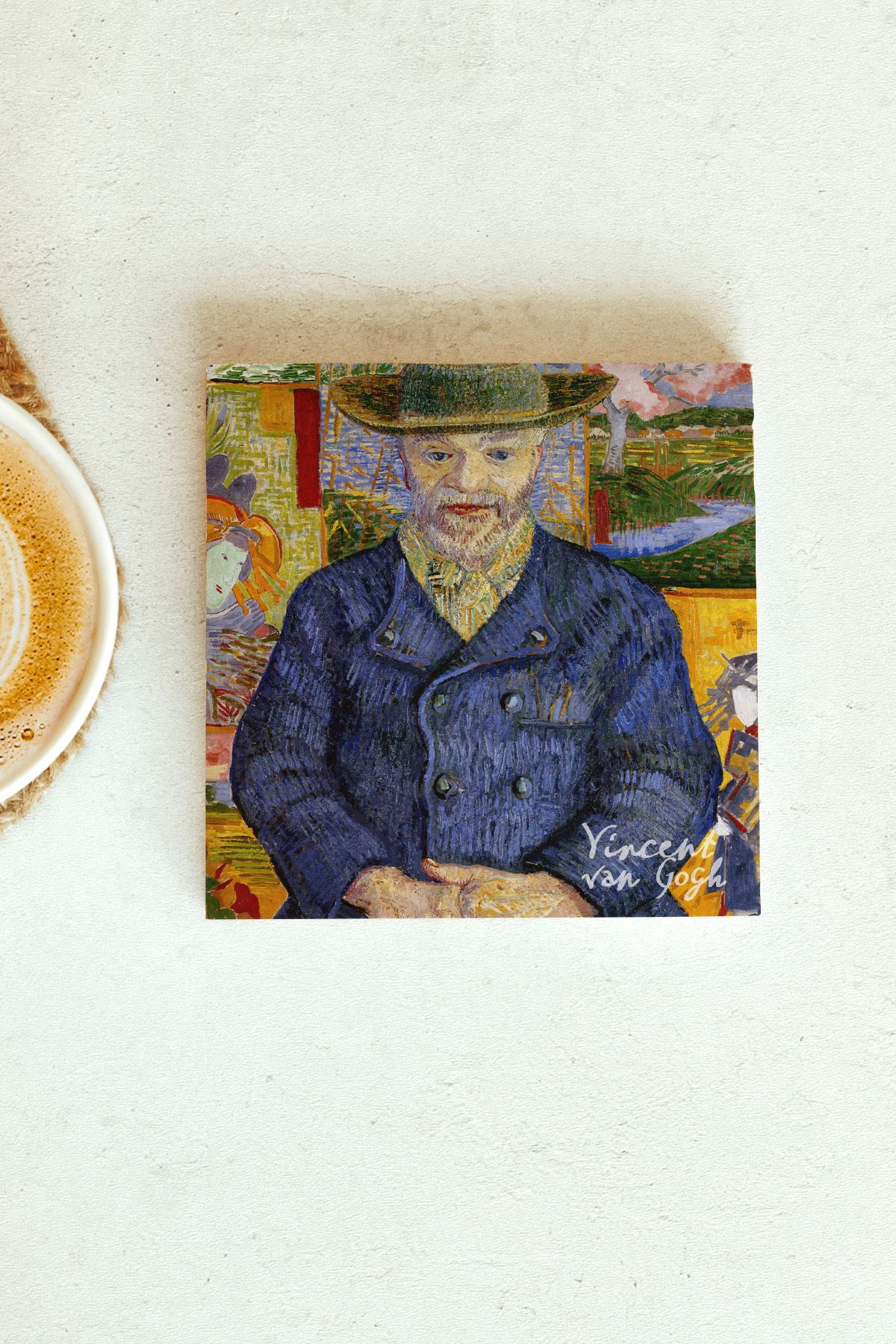 Vincent Van Gogh Serisi Tekli Taş Bardak Altlığı
