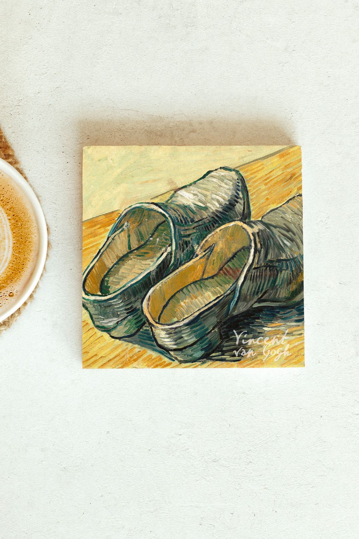 Vincent Van Gogh Serisi Tekli Taş Bardak Altlığı