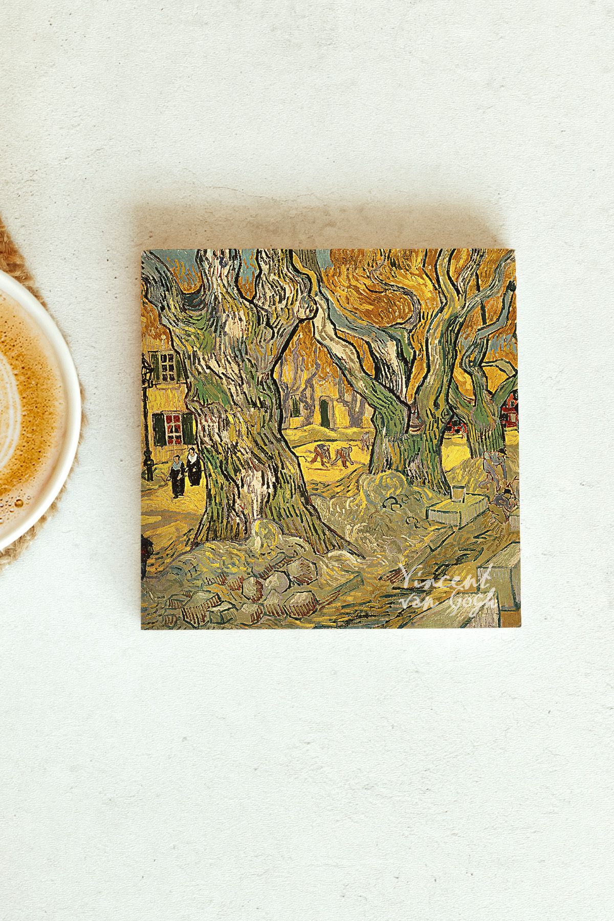 Vincent Van Gogh Serisi Tekli Taş Bardak Altlığı