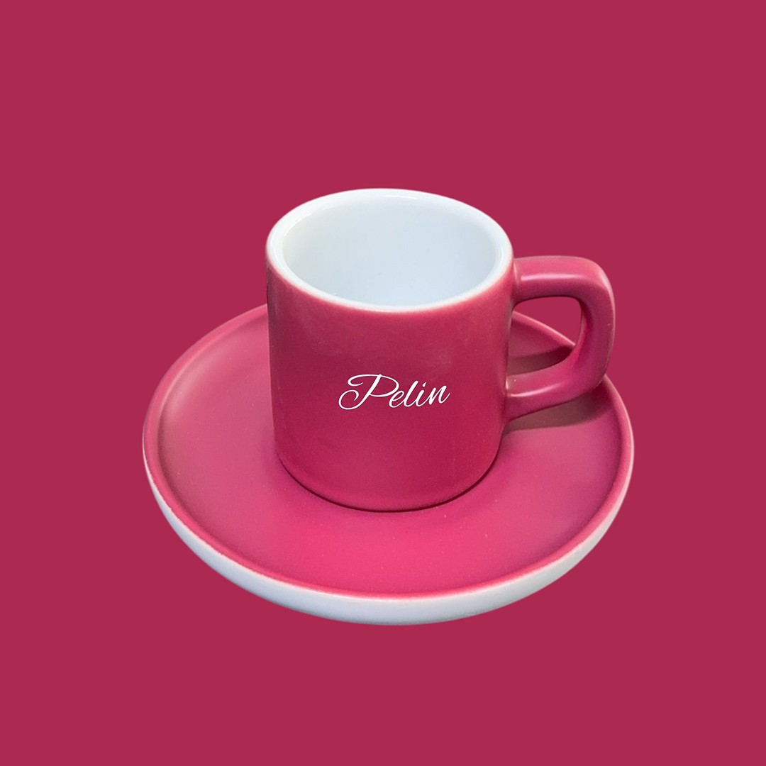 Dot Cup – Gülkuvars Pembe Kişiye Özel Türk Kahvesi Fincanı