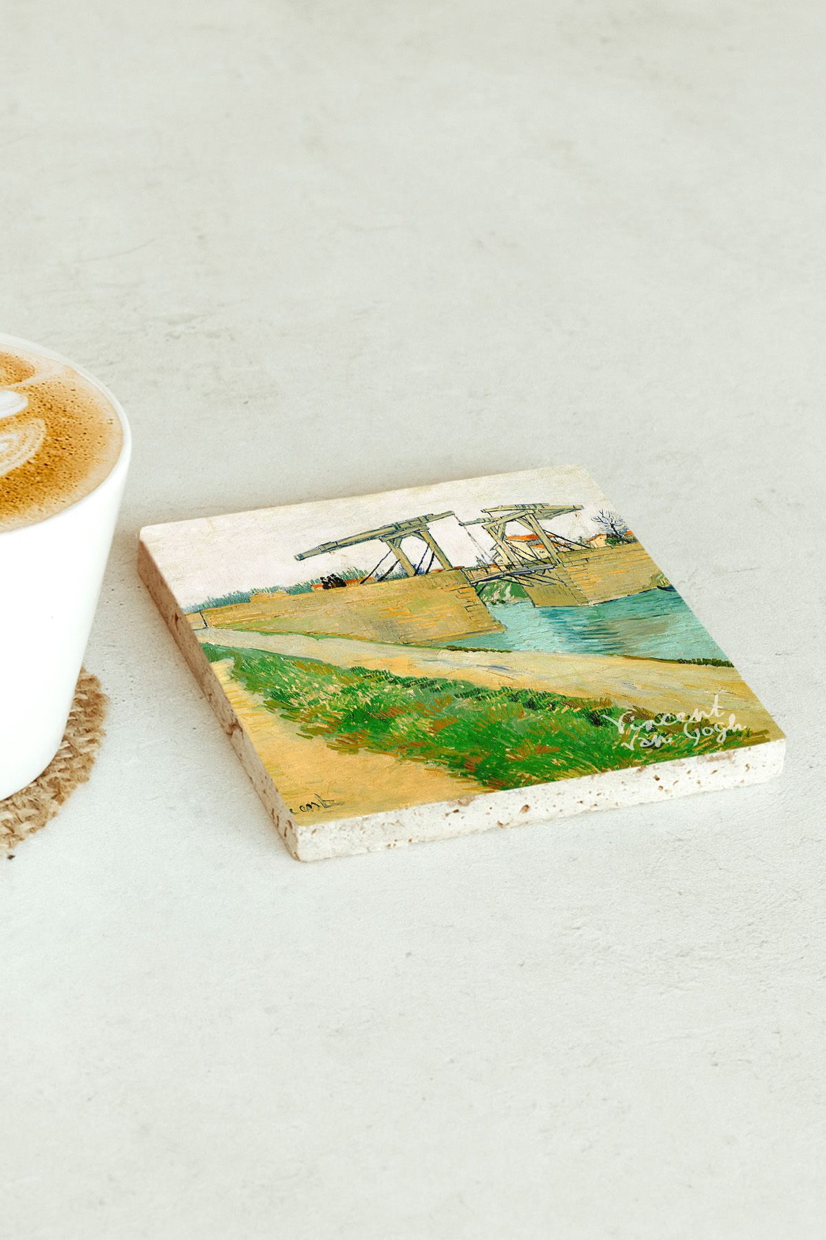 Vincent Van Gogh Serisi Tekli Taş Bardak Altlığı