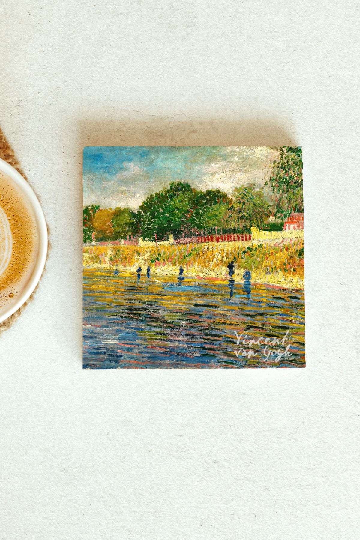 Vincent Van Gogh Serisi Tekli Taş Bardak Altlığı