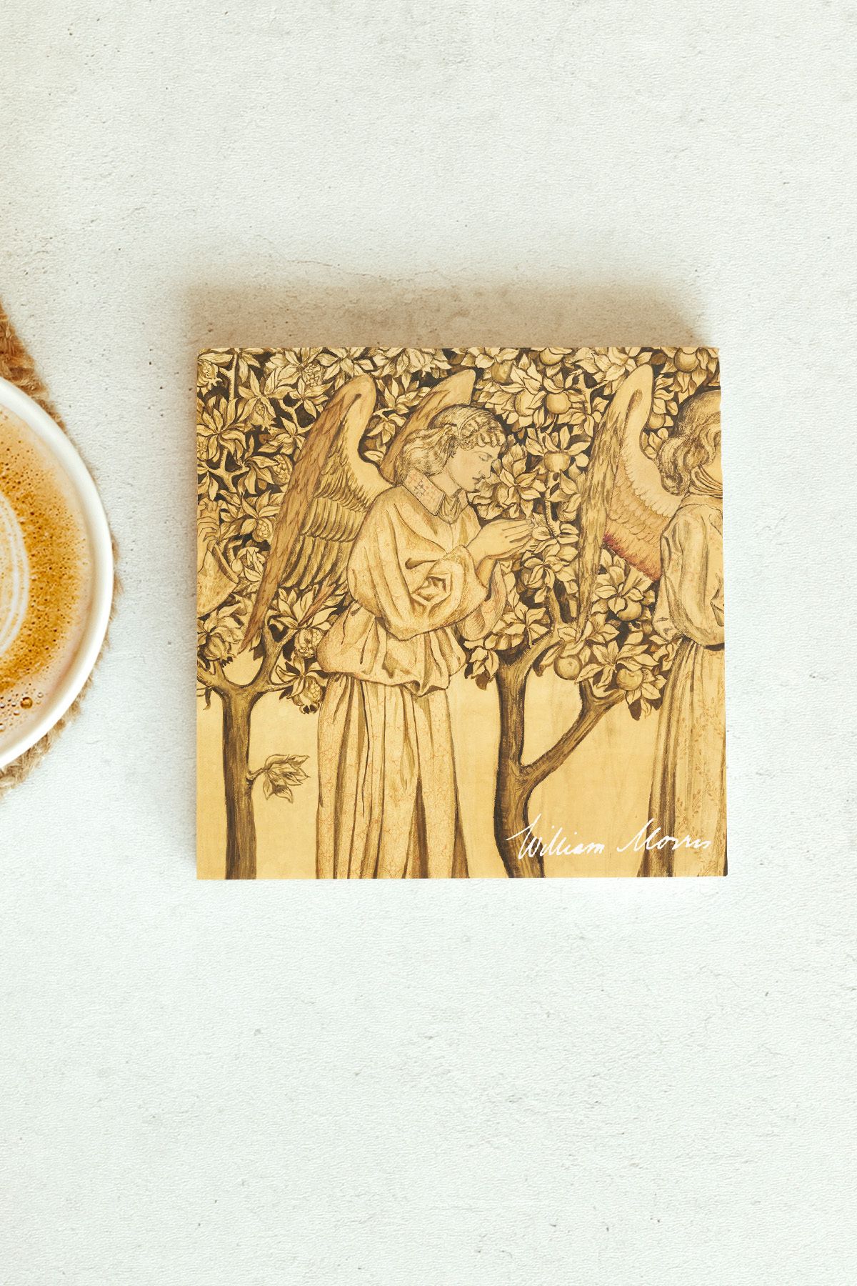 William Morris Serisi Tekli Taş Bardak Altlığı