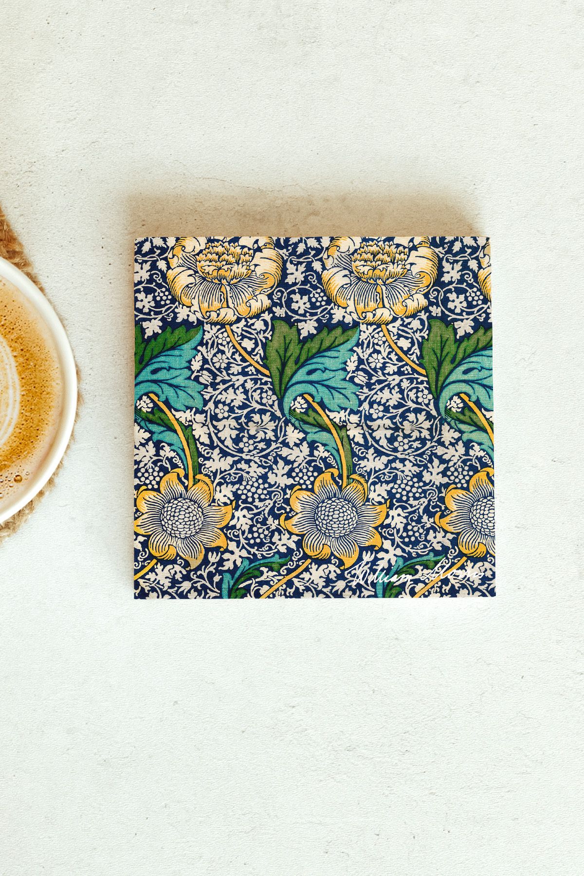 William Morris Serisi Tekli Taş Bardak Altlığı