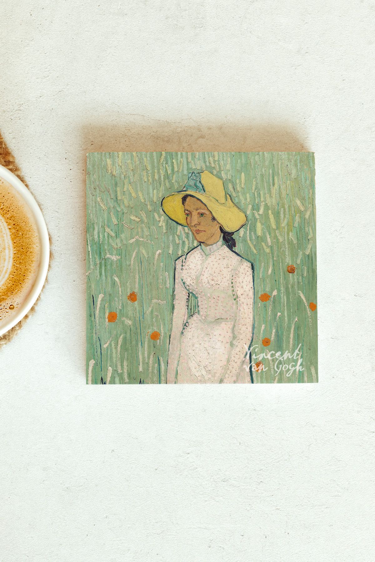 Vincent Van Gogh Serisi Tekli Taş Bardak Altlığı