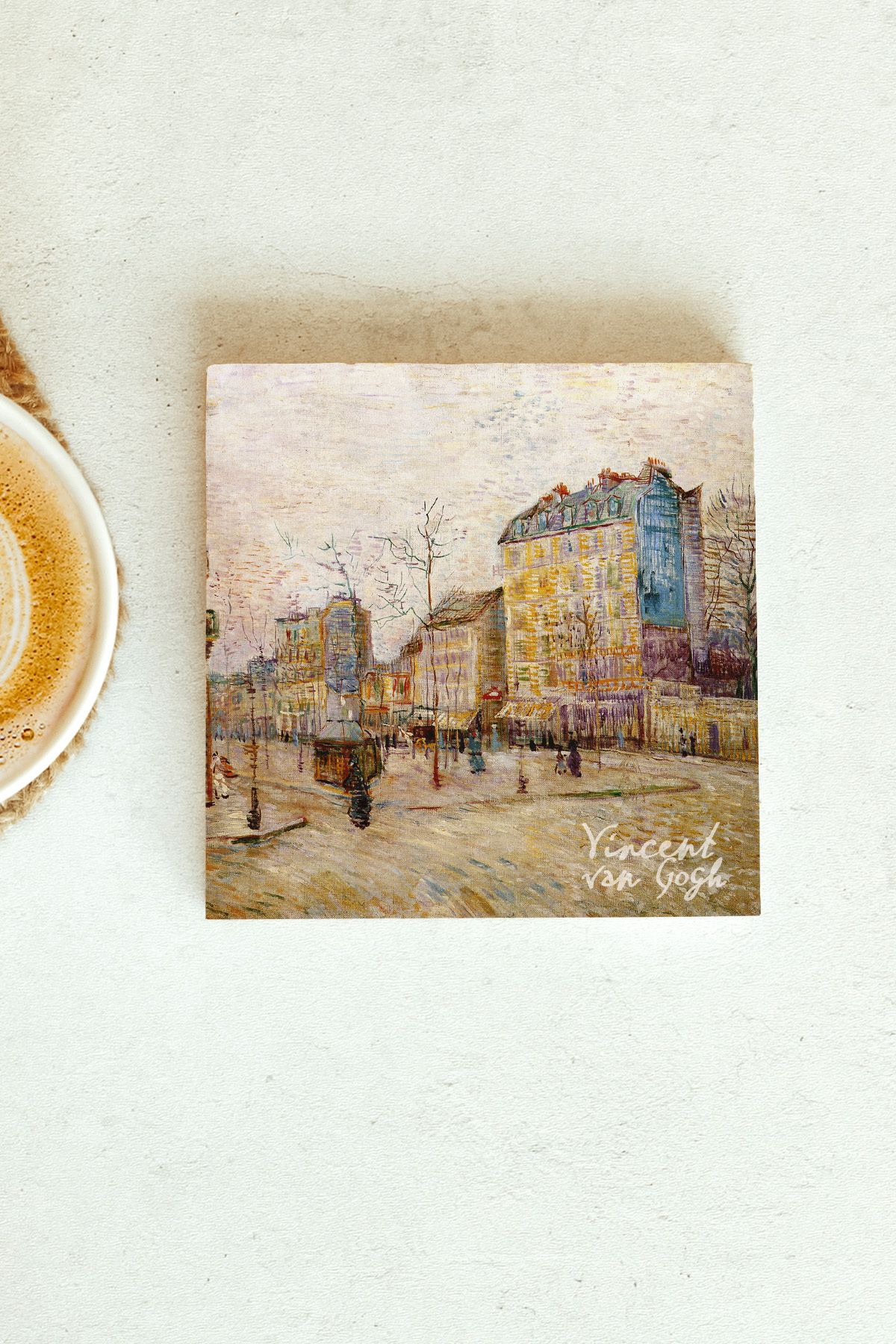 Vincent Van Gogh Serisi Tekli Taş Bardak Altlığı