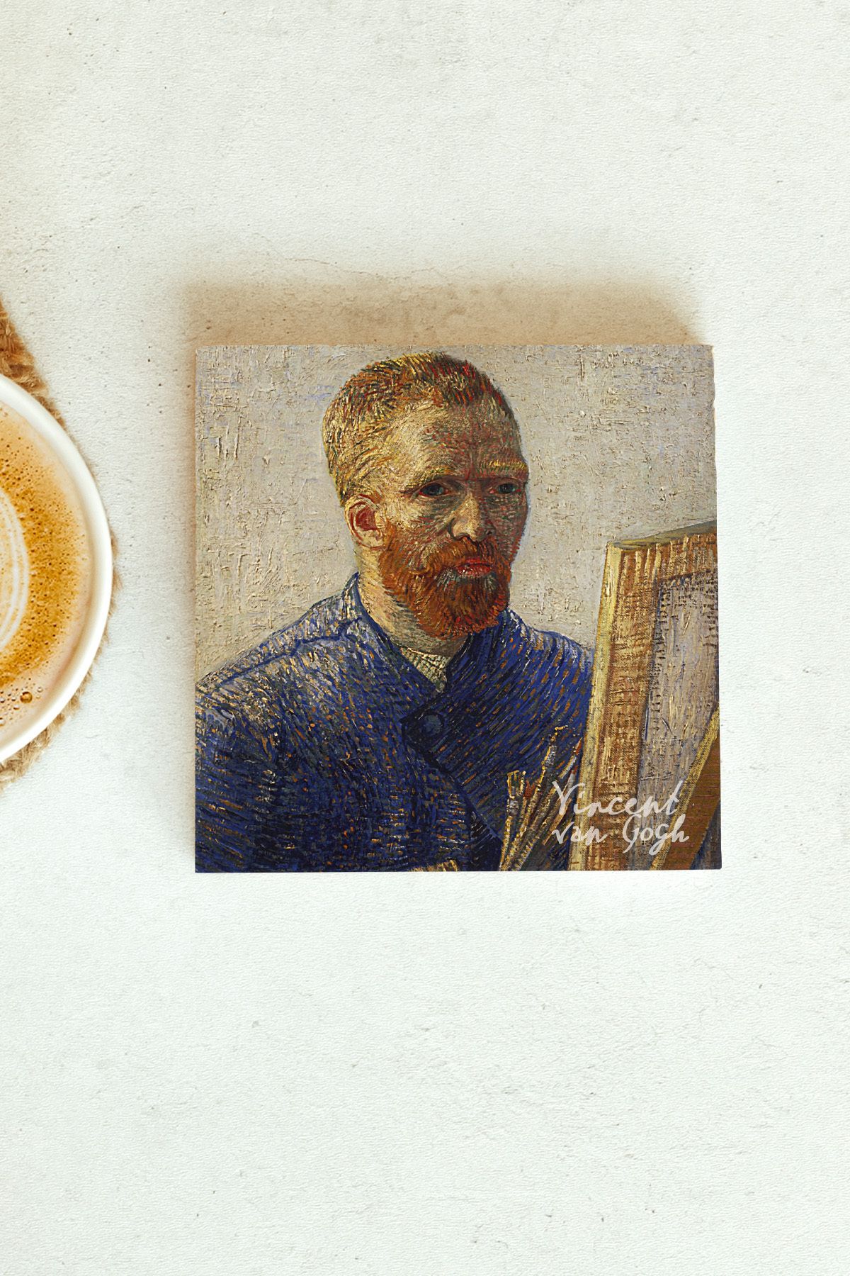 Vincent Van Gogh Serisi Tekli Taş Bardak Altlığı