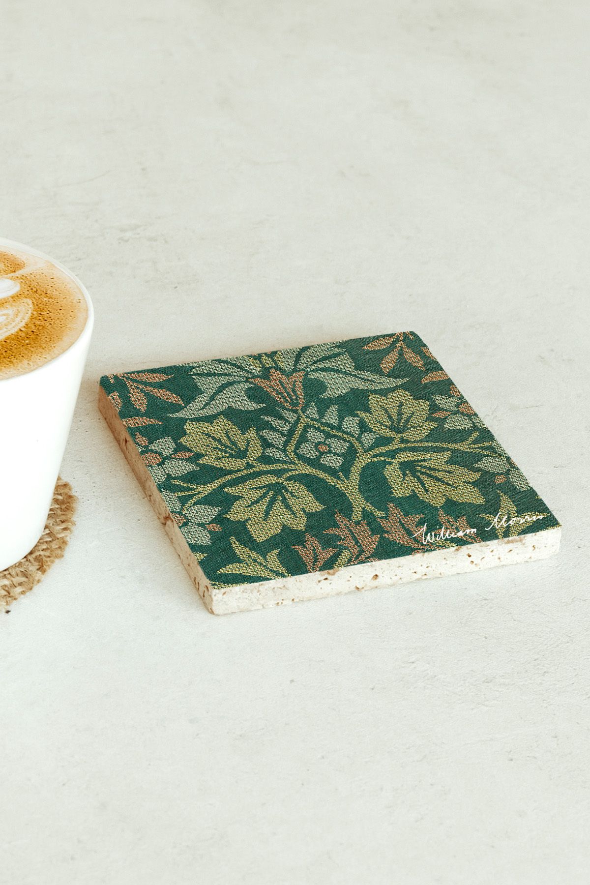 William Morris Serisi Tekli Taş Bardak Altlığı