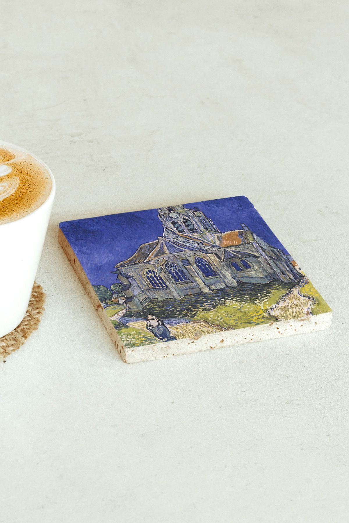 Vincent Van Gogh Serisi Tekli Taş Bardak Altlığı