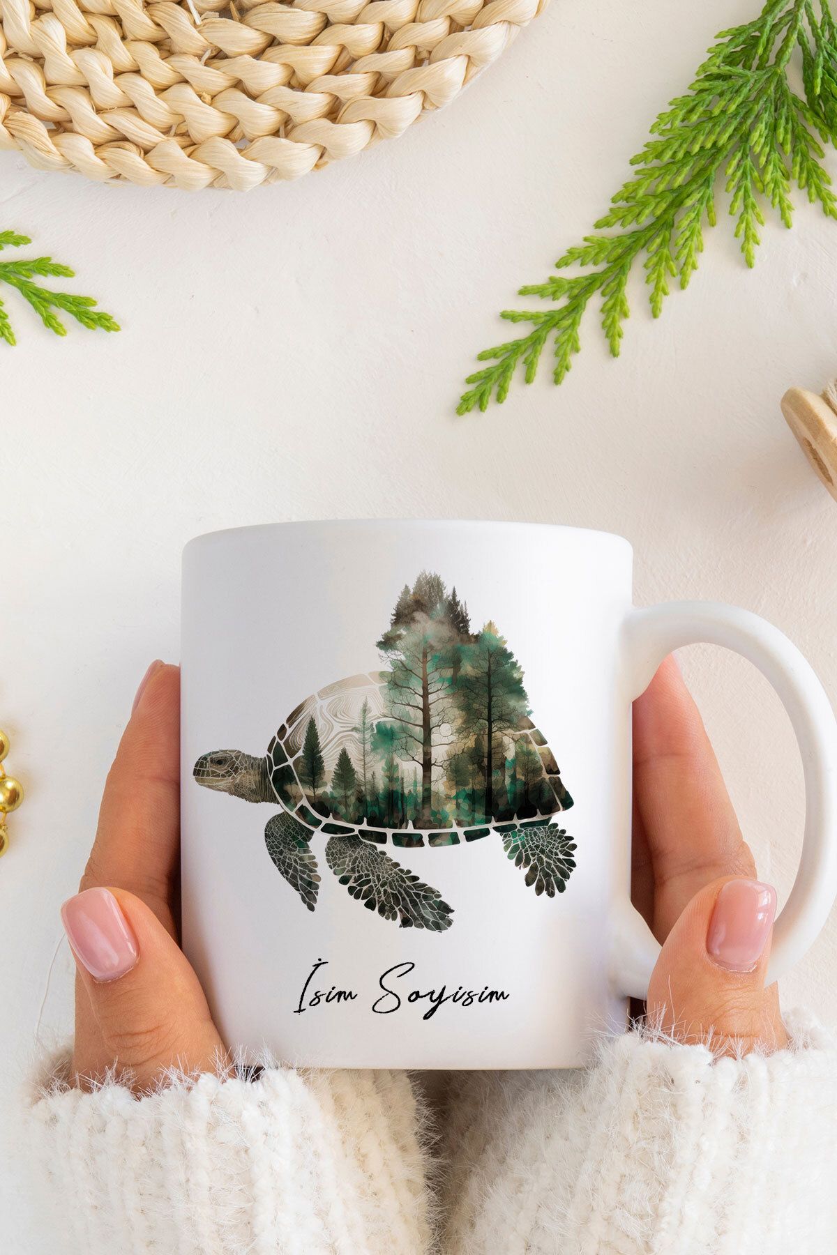 Kişiye Özel Doğa ve Hayvan Temalı Kupa Bardak