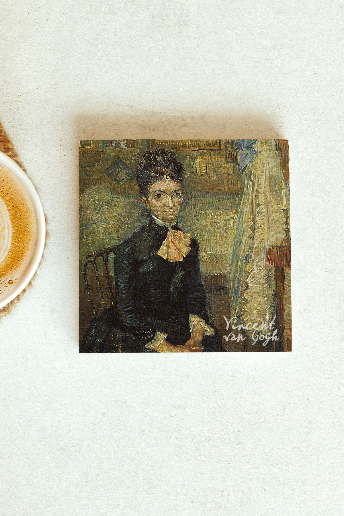 Vincent Van Gogh Serisi Tekli Taş Bardak Altlığı