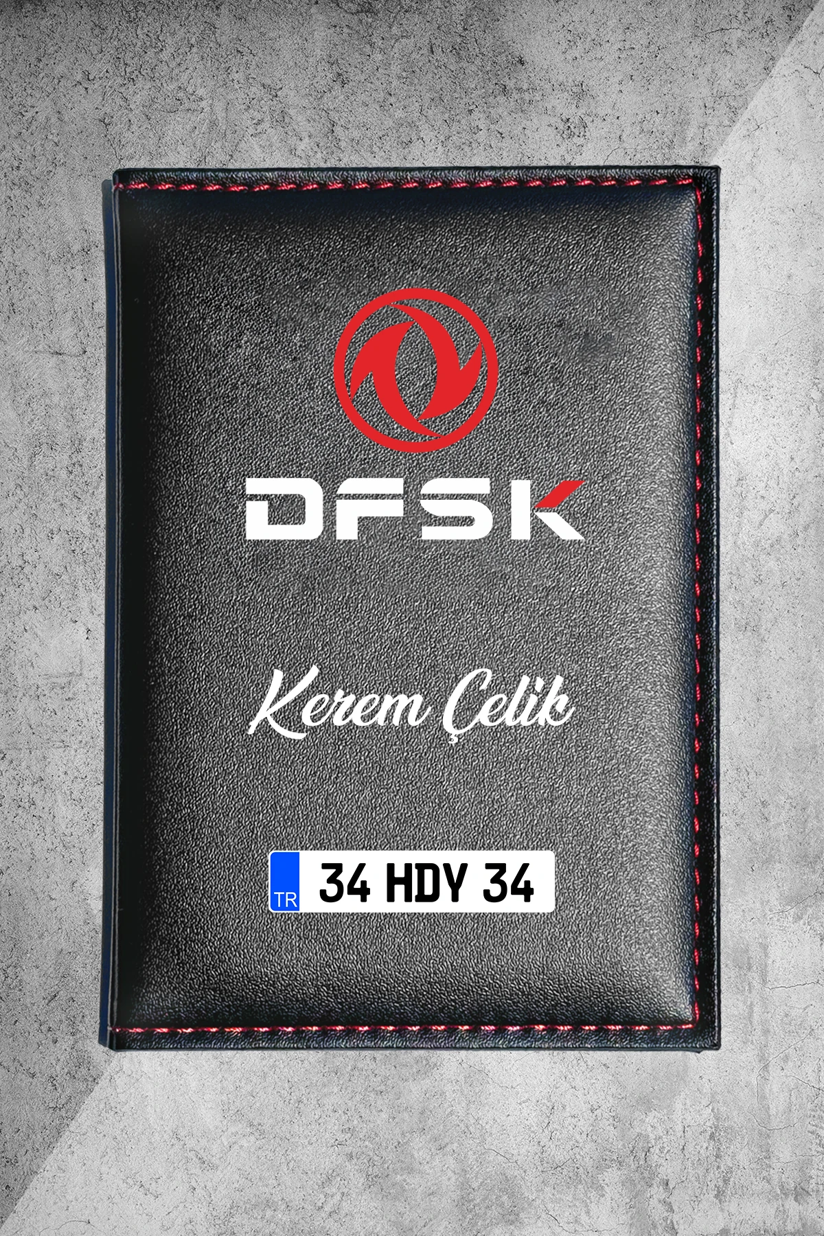 Kişiye Özel DFSK Logolu Termo Deri Ruhsat Kabı