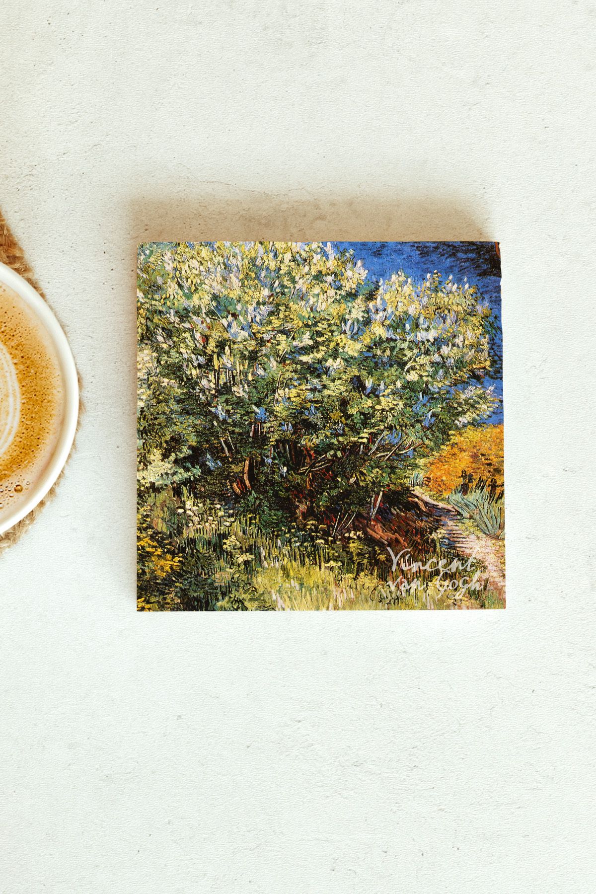 Vincent Van Gogh Serisi Tekli Taş Bardak Altlığı