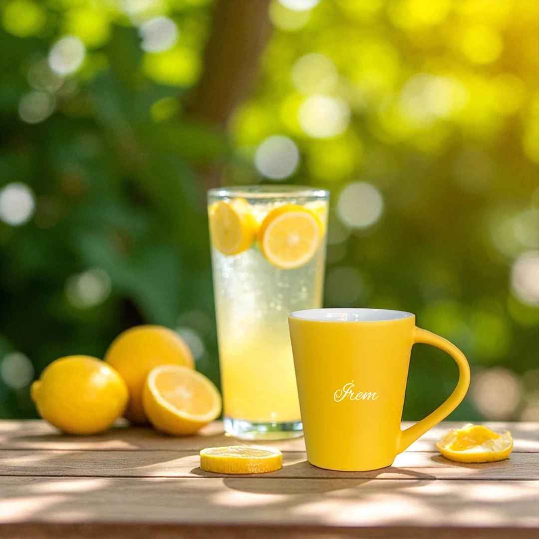 Flow Mug – Güneş Işıltısı Kişiye Özel Seramik Kupa