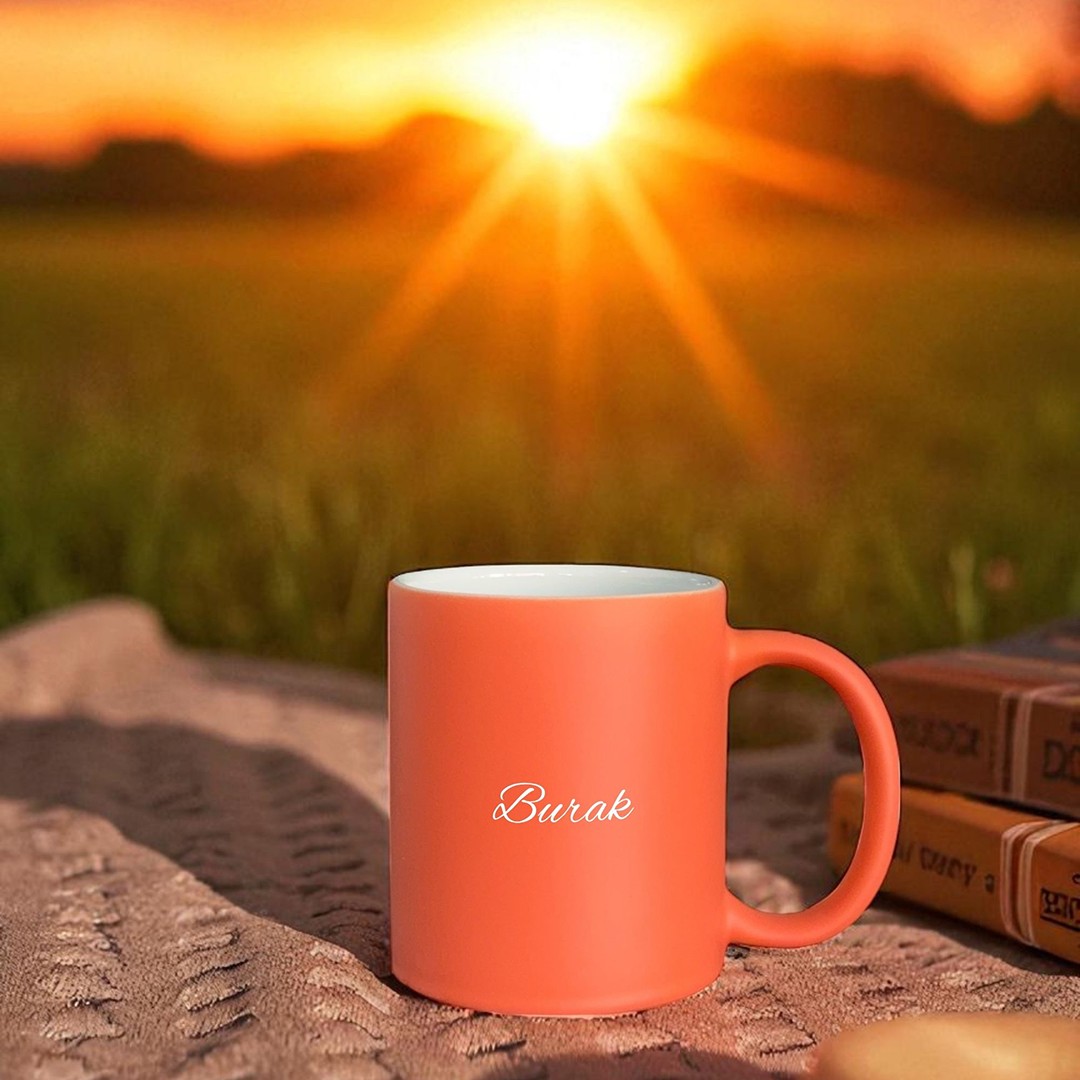 Core Mug – Günışığı Turuncu Kişiye Özel Seramik Kupa