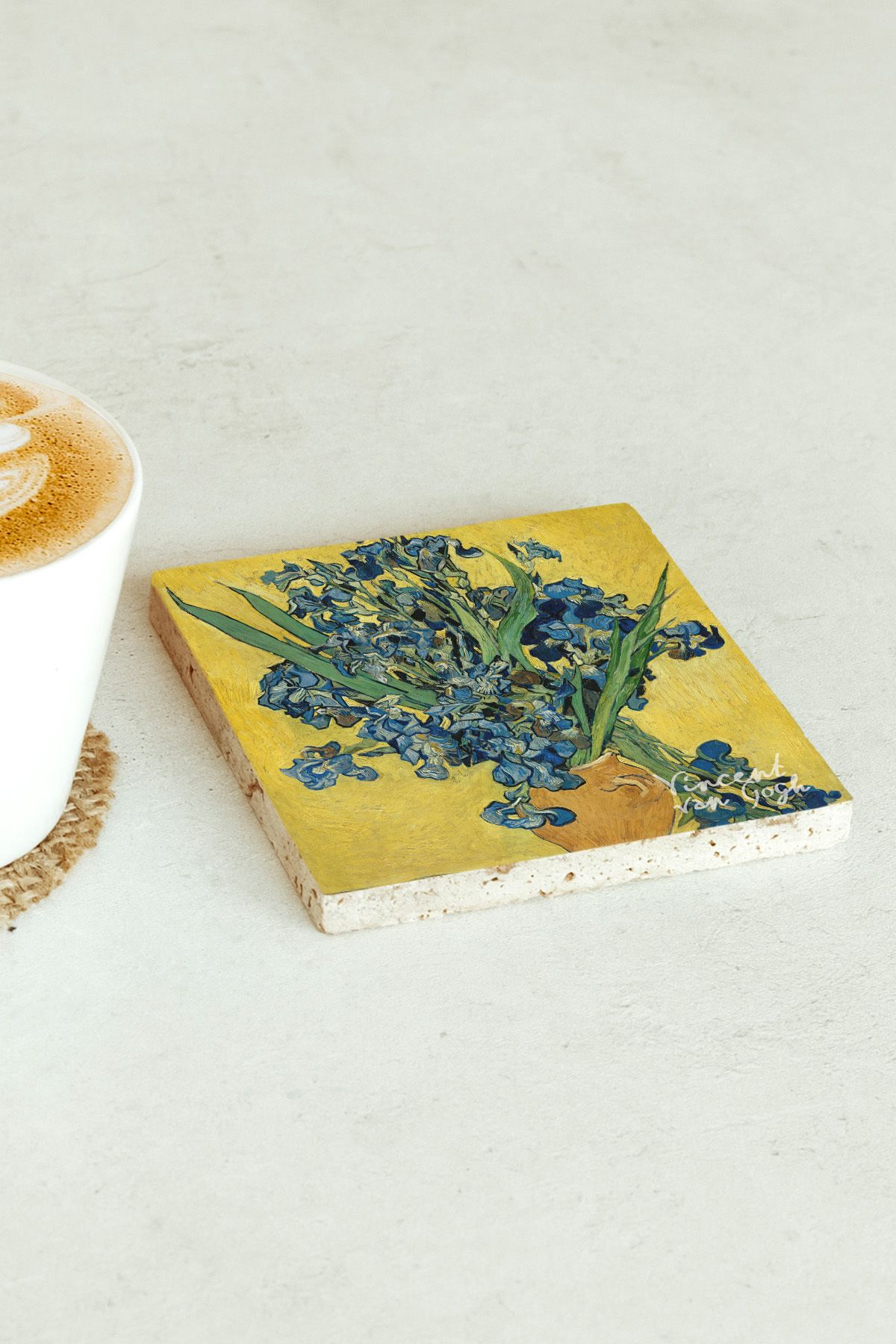 Vincent Van Gogh Serisi Tekli Taş Bardak Altlığı