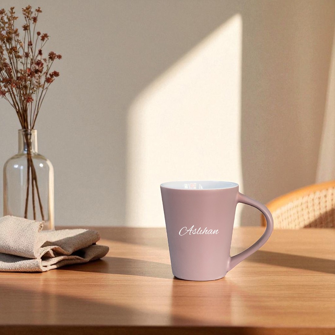 Flow Mug – Bej Dinginlik Kişiye Özel Seramik Kupa