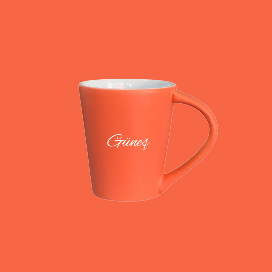 Flow Mug – Gündoğumu Turuncusu Kişiye Özel Seramik Kupa