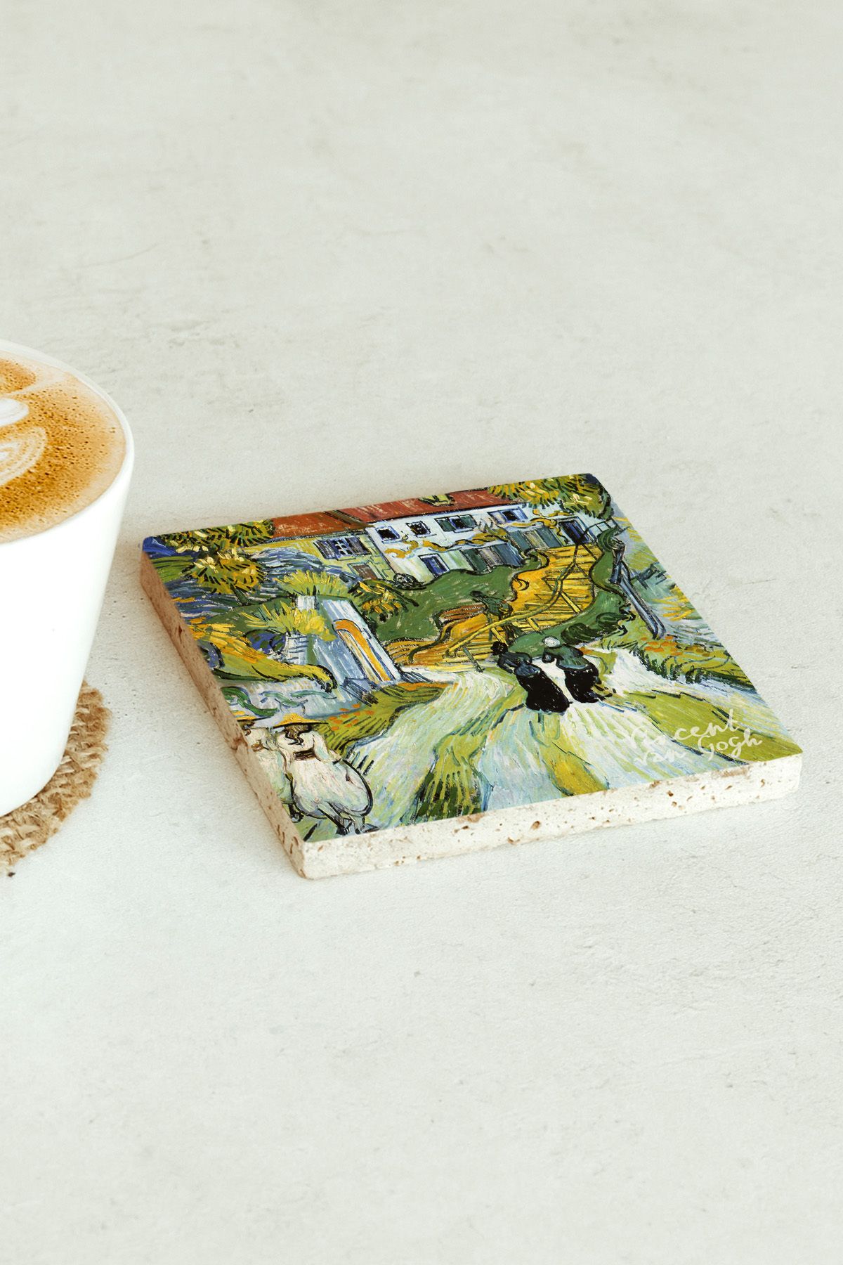 Vincent Van Gogh Serisi Tekli Taş Bardak Altlığı