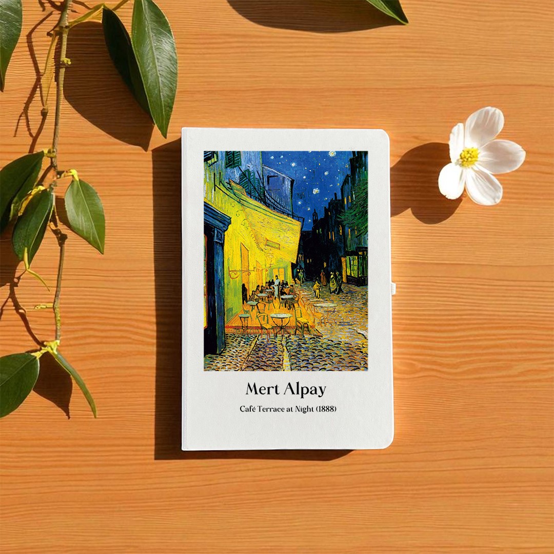 Café Terrace – Vincent van Gogh Tasarımlı Kişiye Özel Sert Kapak Defter