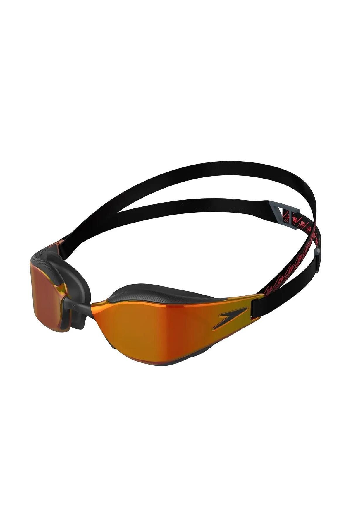 Fastskin Hyper Elite Mirror Swimming Googles - Black/dragon Fire/gold