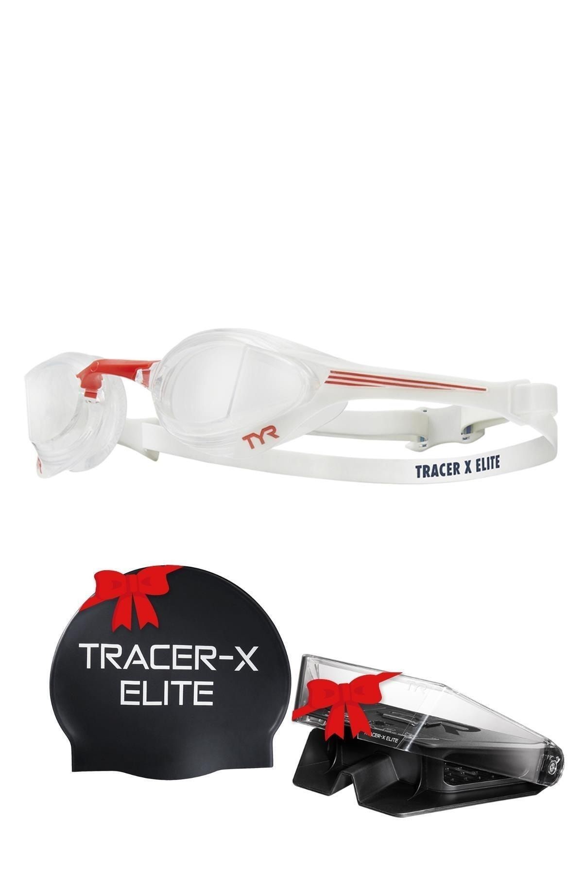 TYR Tracer-X Elite Kırmızı/Lacivert Yüzücü Gözlüğü, Antrenman Gözlük