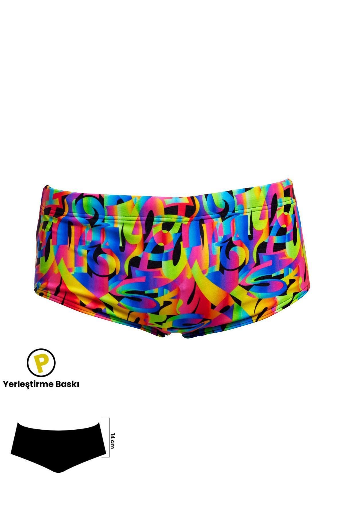 Colour Funk Erkek Antrenman Mayo, 14cm Trunks