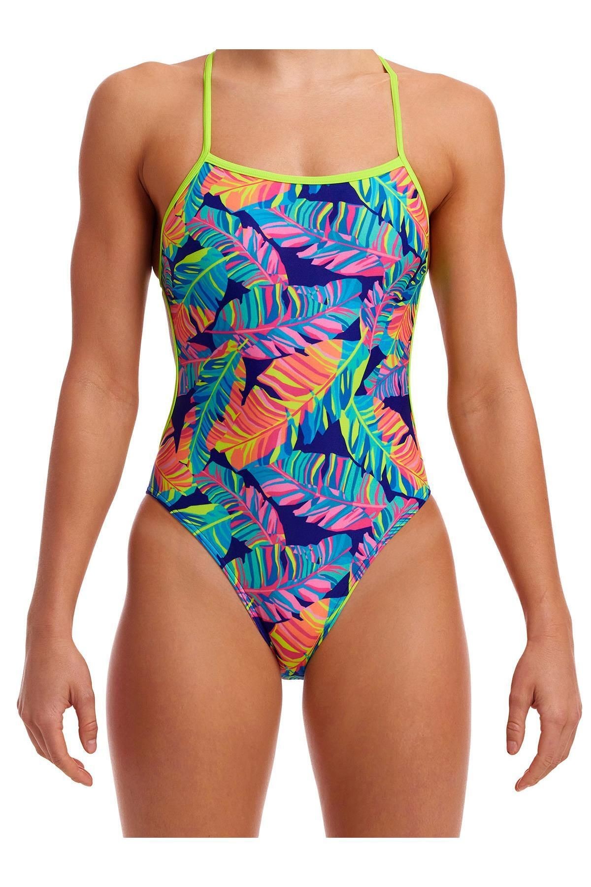 Funkita TW Leaving Today Kadın Açık Sırtlı Yüzücü Mayosu – Tek Askılı Antrenman Modeli