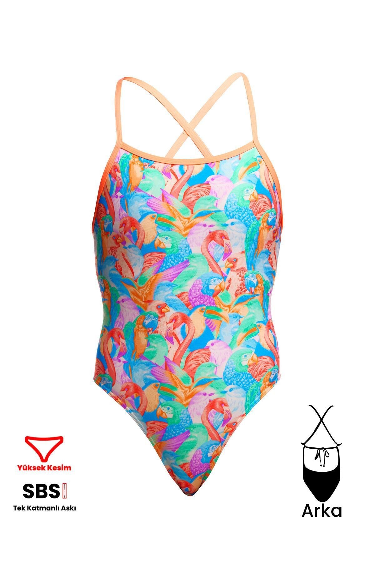 Funkita TMT Birdsville Kadın Antrenman Mayo, Sırt Bağlamalı
