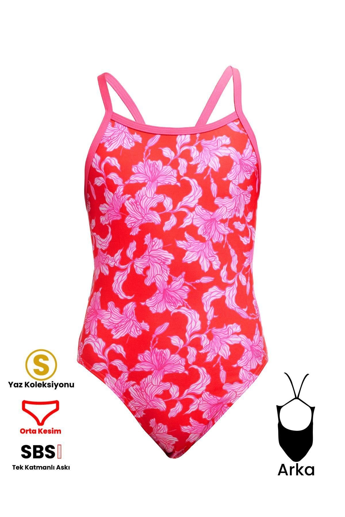 Funkita SS Fire Flyer Kız Çocuk Antrenman Mayo, İnce Askılı