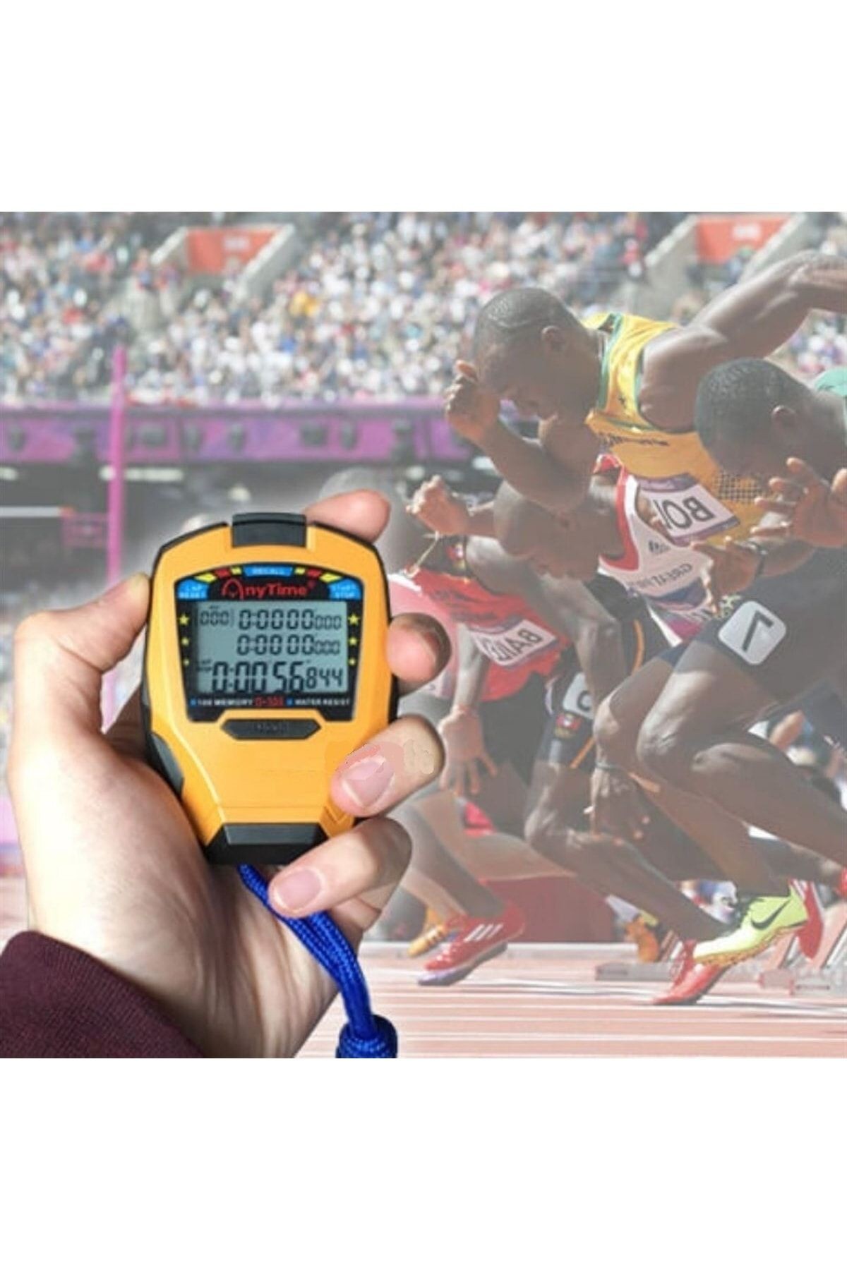 2 Yıl D308 Profesyonel 100 Lap Hafızalı Kronometre Dijital Ölçüm Cihazları