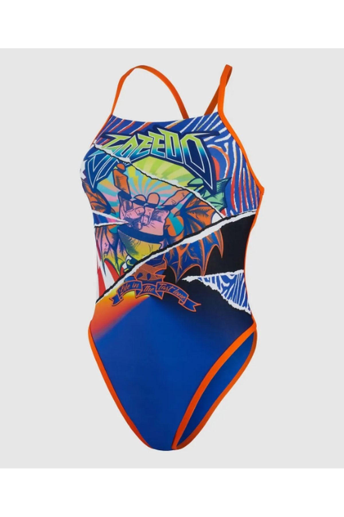 Women's Ribbonback Swimsuit Blue/orange