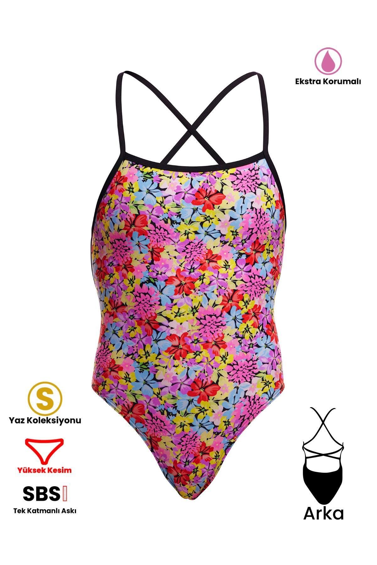 Funkita SSE STP Summer Nights Kadın Antrenman Mayo, Ekstra Astarlı, İnce Askılı